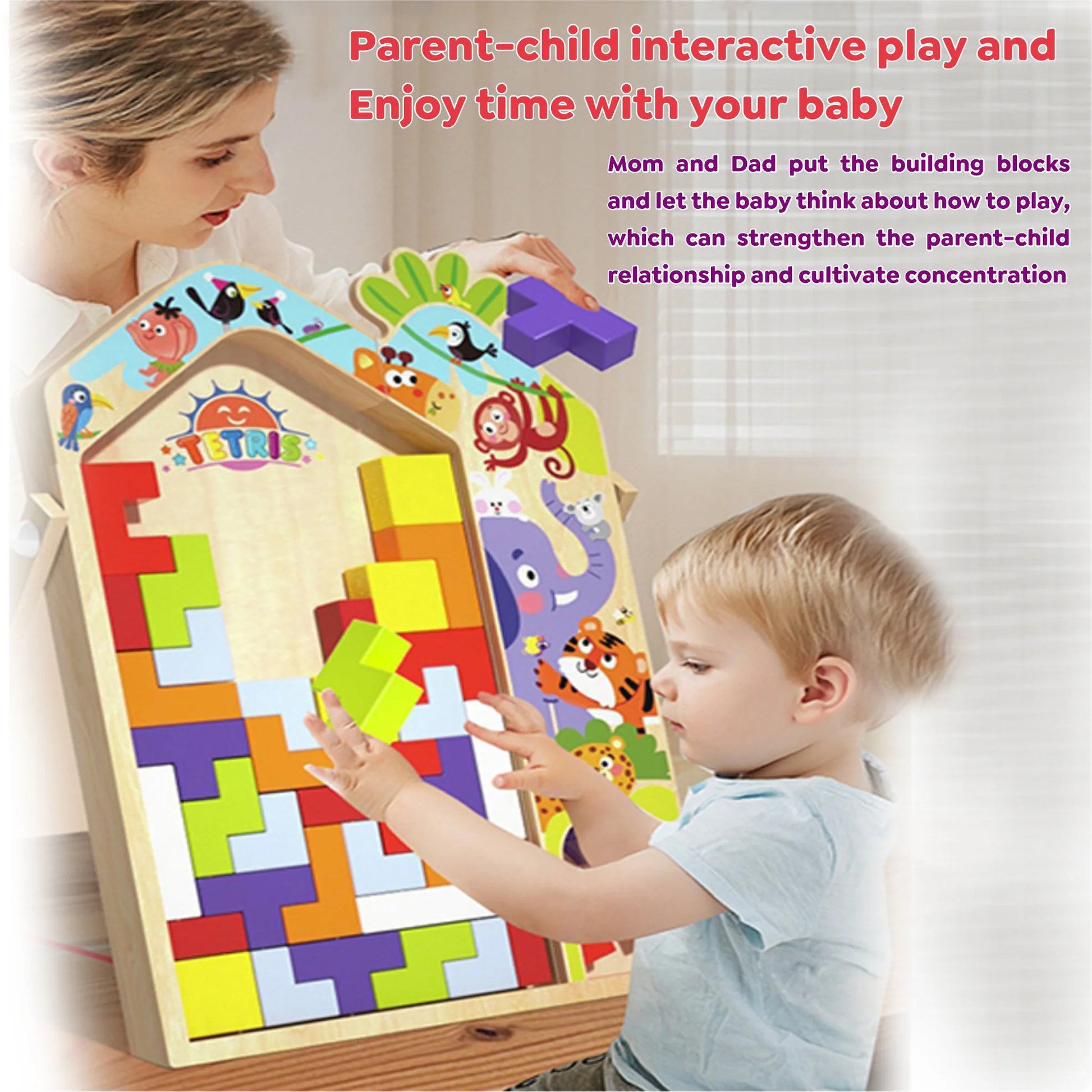 3 in 1 Tetris for Kids - Parent Child Edition - Kee&Ka