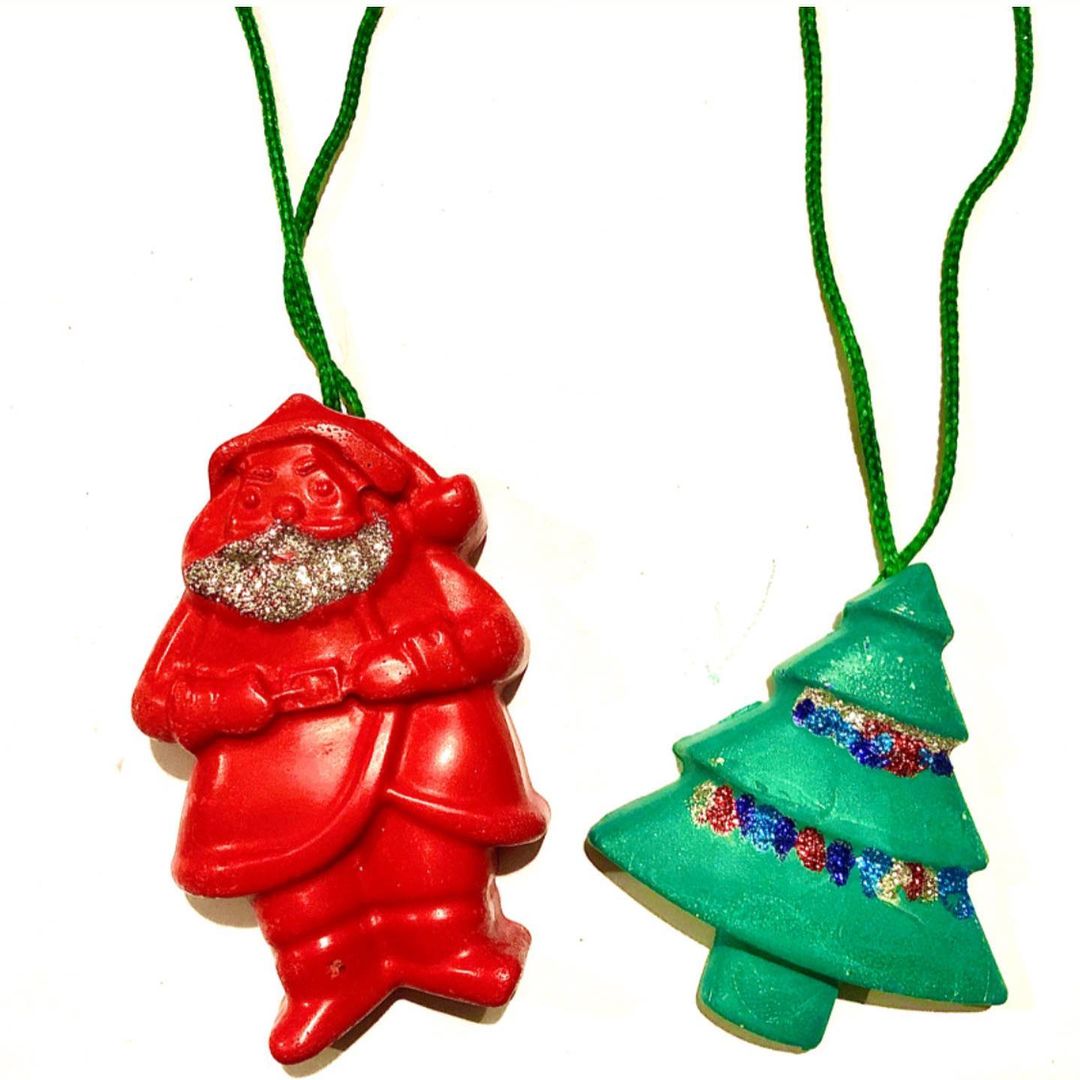 Jumbo Christmas Trees Ornament Crayon set of 6 - Kee&Ka