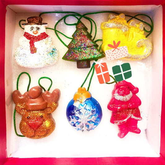Jumbo Christmas Trees Ornament Crayon set of 6 - Kee&Ka