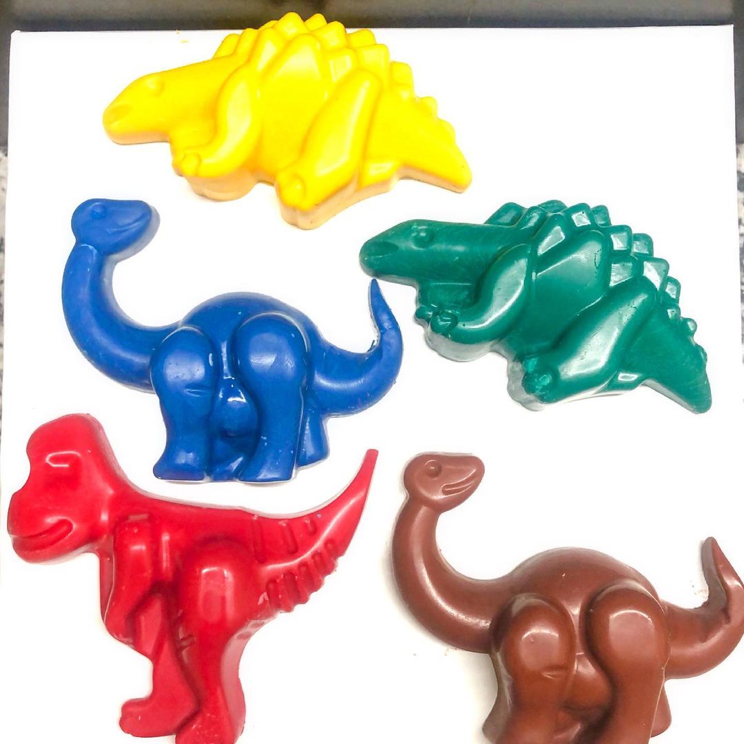 Jumbo Dinosaur Crayons set of 5 - Kee&Ka