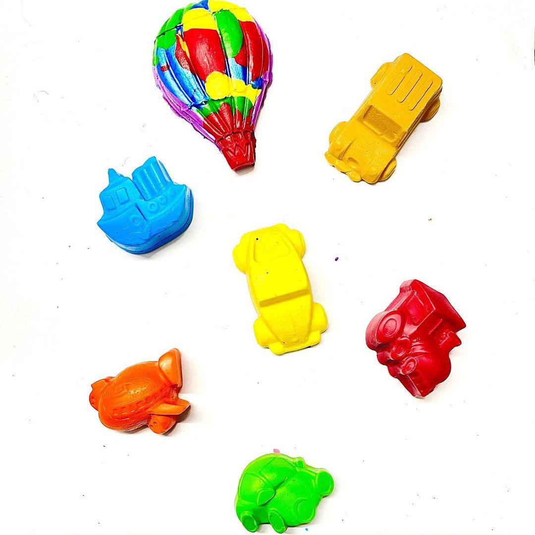 Mini Vehicle Crayon - set of 8 - Kee&Ka