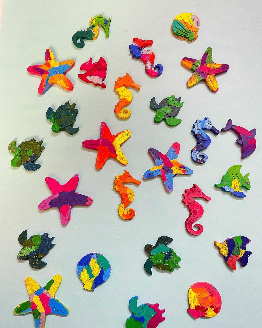 Under the sea set of 8- Marbled - Kee&Ka