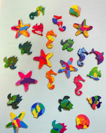 Under the sea set of 8- Marbled - Kee&Ka