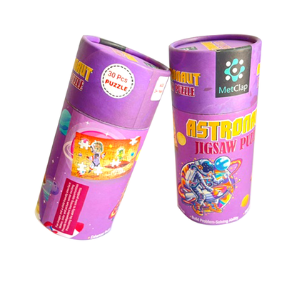 Metclap Astronaut Jigsaw Puzzle - 30 Pieces inside Round Box - Kee&Ka
