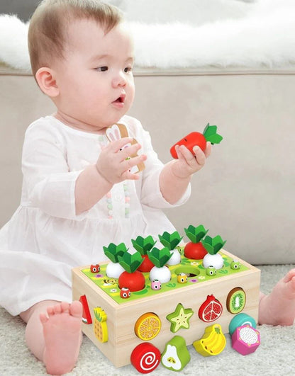 Carrot Harvest Cart - Shape Sorter - Kee&Ka