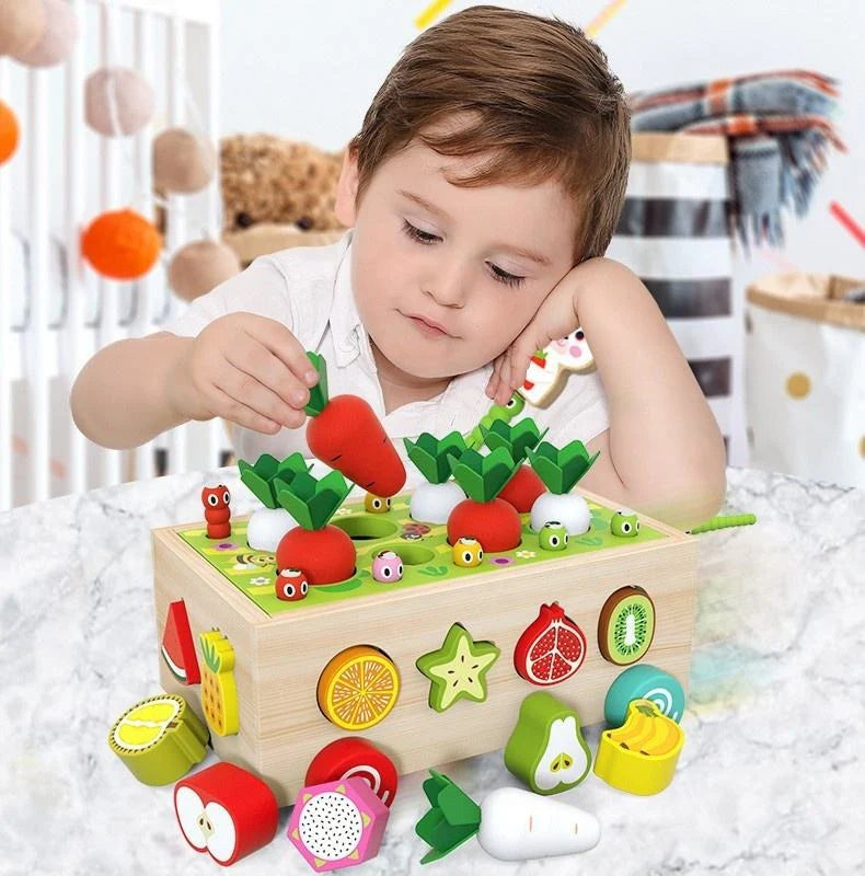 Carrot Harvest Cart - Shape Sorter - Kee&Ka