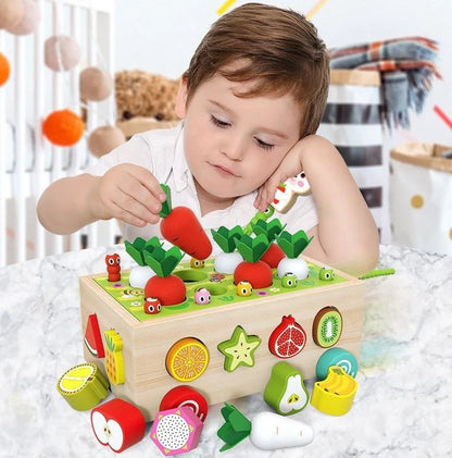 Carrot Harvest Cart - Shape Sorter - Kee&Ka