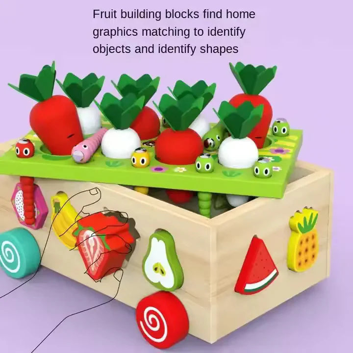 Carrot Harvest Cart - Shape Sorter - Kee&Ka