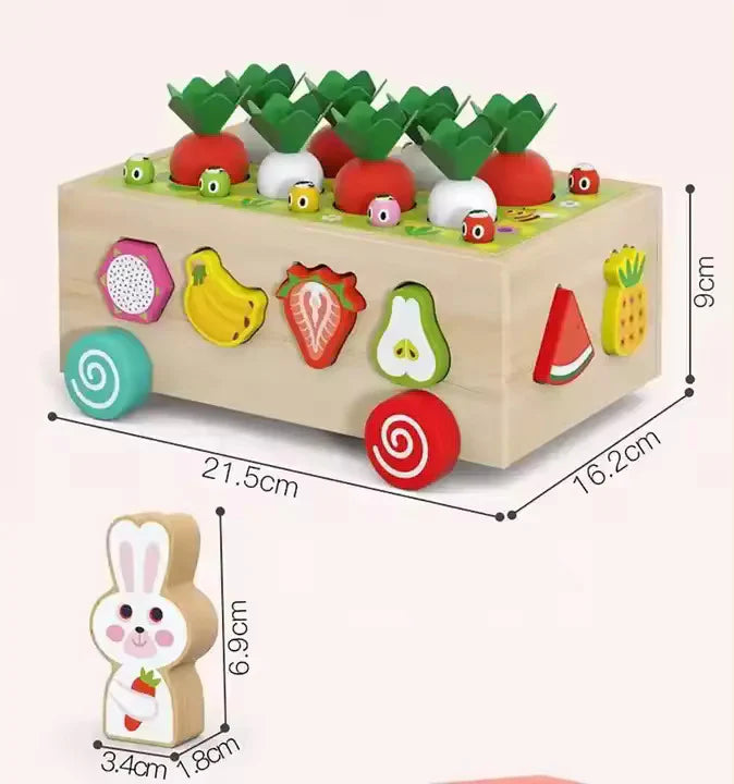Carrot Harvest Cart - Shape Sorter - Kee&Ka