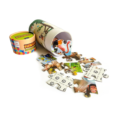 Metclap Jungle Jigsaw Puzzle - 30 pieces inside round box - Kee&Ka
