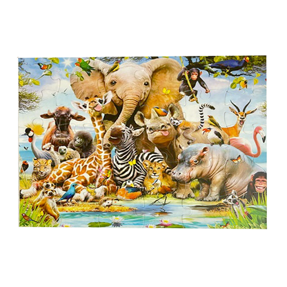 Metclap Jungle Jigsaw Puzzle - 30 pieces inside round box - Kee&Ka