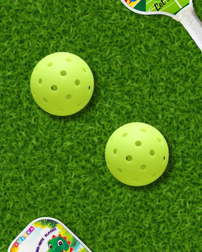 Pickleball Family Fun Set (1 Kids Paddle + 1 Adult Paddle + 2 Balls)