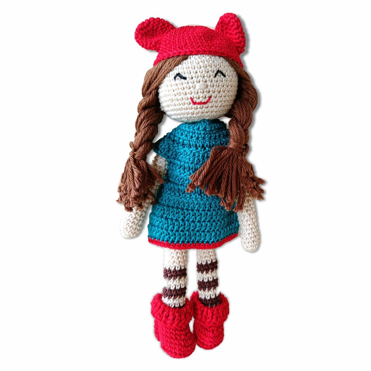 Clapjoy Soft Hand Knitted Cotton Thread Doll for kids - Kee&Ka