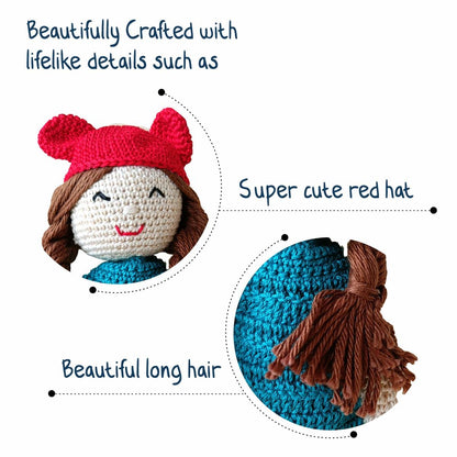Clapjoy Soft Hand Knitted Cotton Thread Doll for kids - Kee&Ka