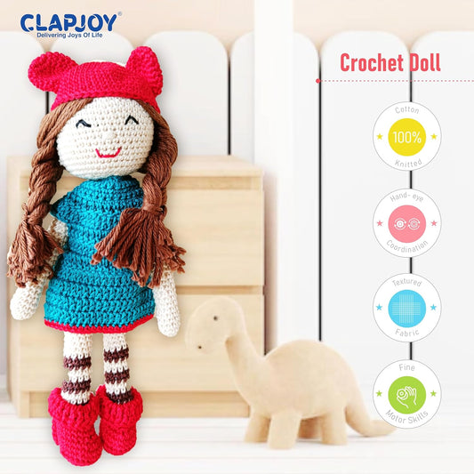 Clapjoy Soft Hand Knitted Cotton Thread Doll for kids - Kee&Ka